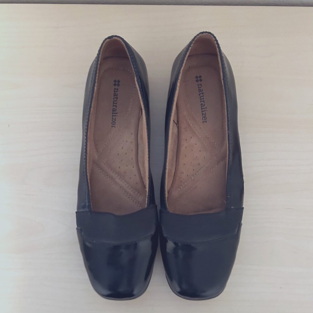 Naturalizer Black Women's Dressy Slip On Flats 8 EC